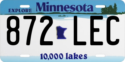 MN license plate 872LEC