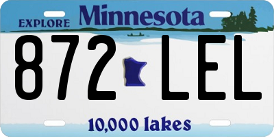 MN license plate 872LEL