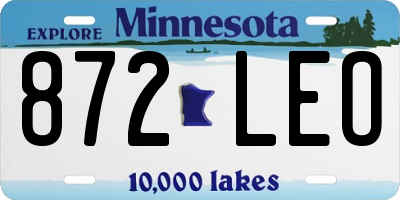 MN license plate 872LEO