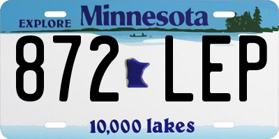 MN license plate 872LEP