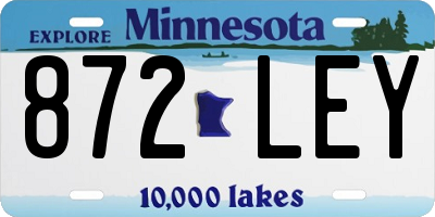 MN license plate 872LEY