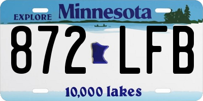 MN license plate 872LFB
