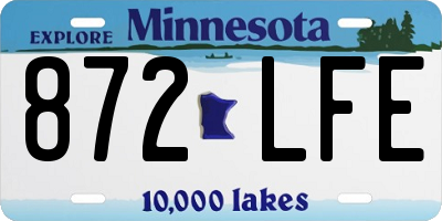 MN license plate 872LFE