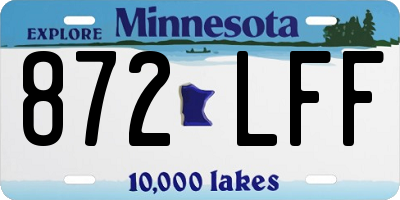 MN license plate 872LFF