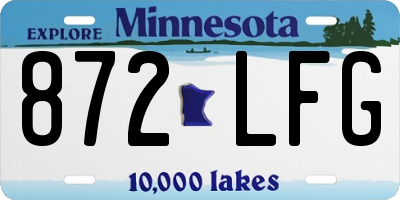 MN license plate 872LFG