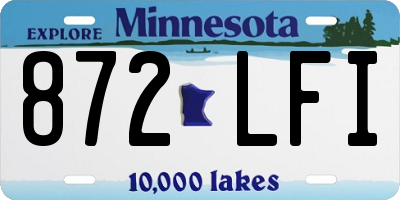 MN license plate 872LFI