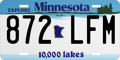 MN license plate 872LFM