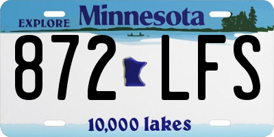 MN license plate 872LFS