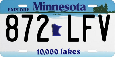 MN license plate 872LFV