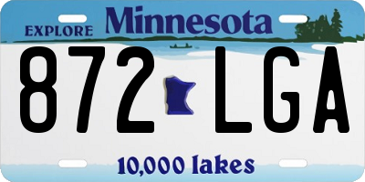 MN license plate 872LGA