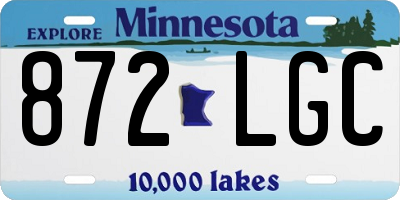 MN license plate 872LGC