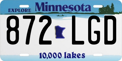 MN license plate 872LGD