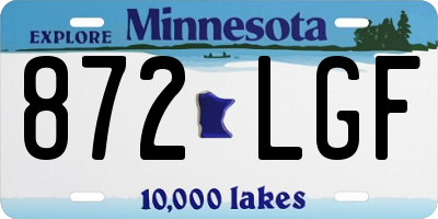 MN license plate 872LGF