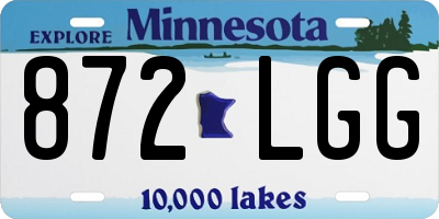 MN license plate 872LGG