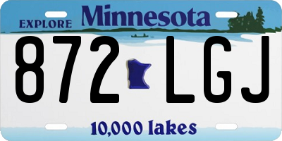 MN license plate 872LGJ