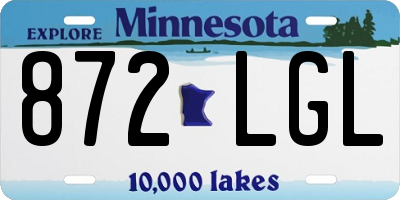 MN license plate 872LGL