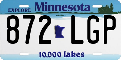 MN license plate 872LGP