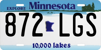 MN license plate 872LGS