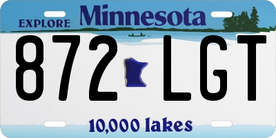 MN license plate 872LGT