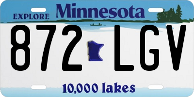 MN license plate 872LGV