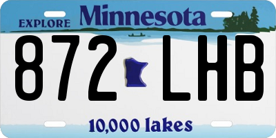MN license plate 872LHB