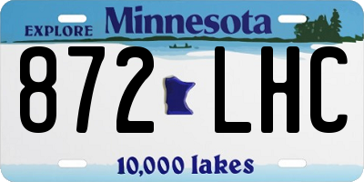 MN license plate 872LHC