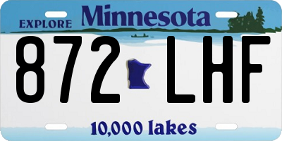 MN license plate 872LHF