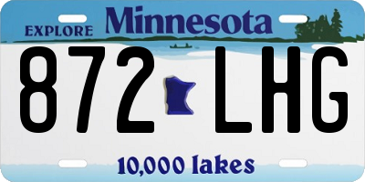 MN license plate 872LHG