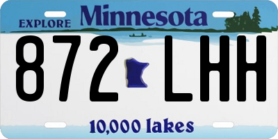 MN license plate 872LHH