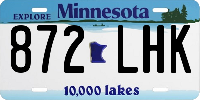 MN license plate 872LHK