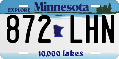 MN license plate 872LHN