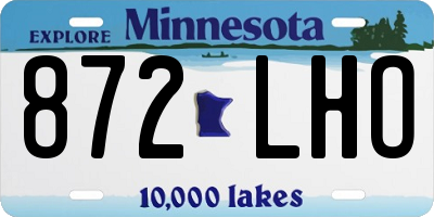 MN license plate 872LHO