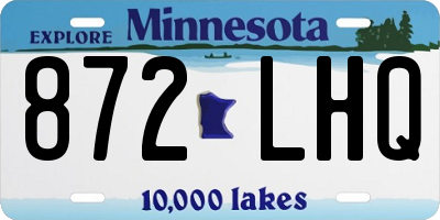 MN license plate 872LHQ