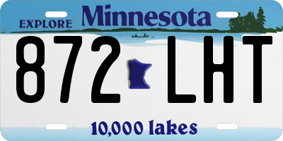 MN license plate 872LHT