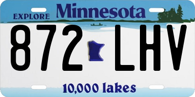 MN license plate 872LHV