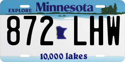 MN license plate 872LHW