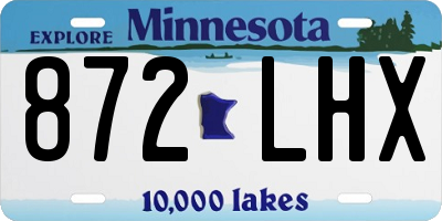 MN license plate 872LHX