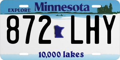 MN license plate 872LHY