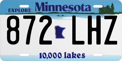 MN license plate 872LHZ