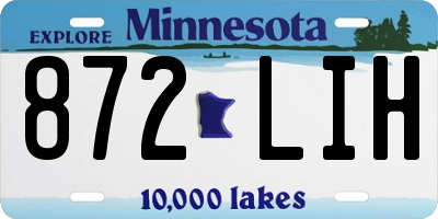 MN license plate 872LIH