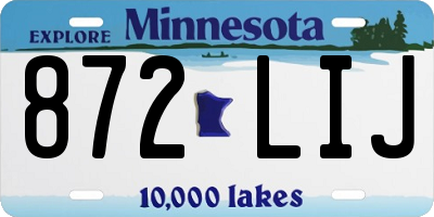 MN license plate 872LIJ