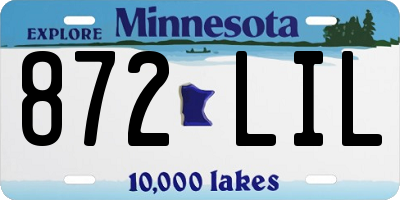MN license plate 872LIL