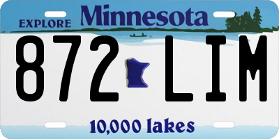 MN license plate 872LIM