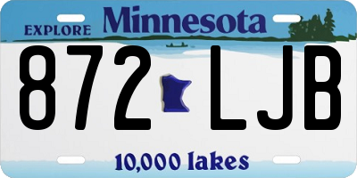 MN license plate 872LJB
