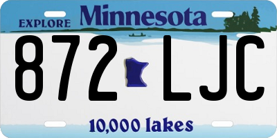 MN license plate 872LJC