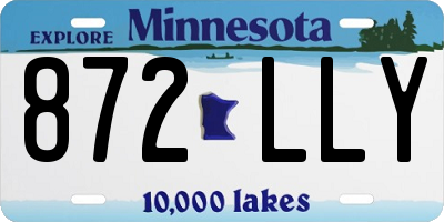 MN license plate 872LLY
