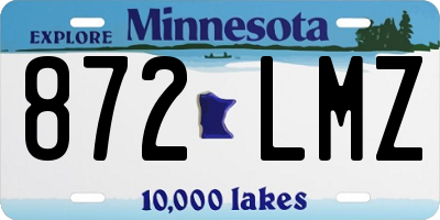 MN license plate 872LMZ