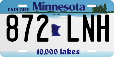 MN license plate 872LNH