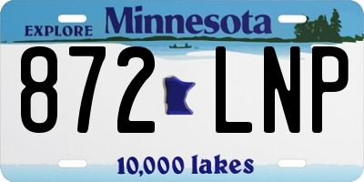 MN license plate 872LNP