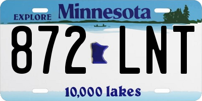 MN license plate 872LNT